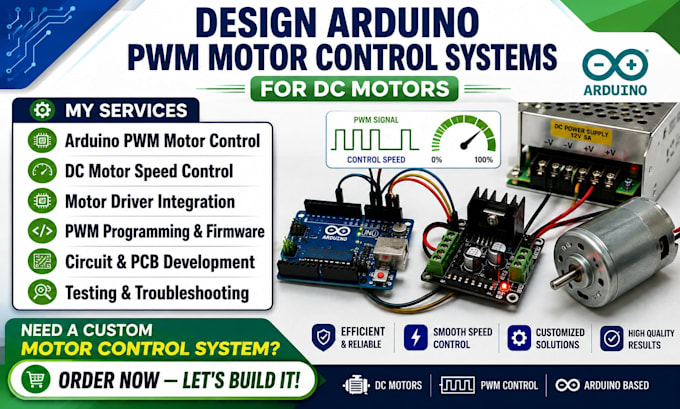 design arduino pwm motor control systems for dc motors