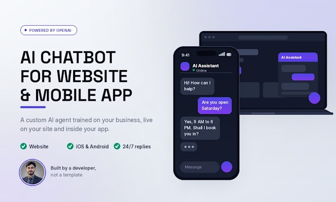 build ai agent for web and app, open ai chatbot