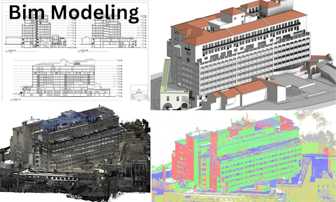 create revit bim model, scan to bim and point cloud to revit or archicad