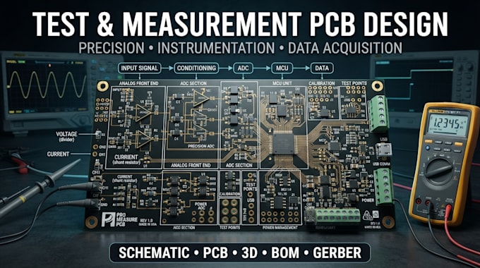 design test measurement pcb for electronic testing and instrumentation usb pcb