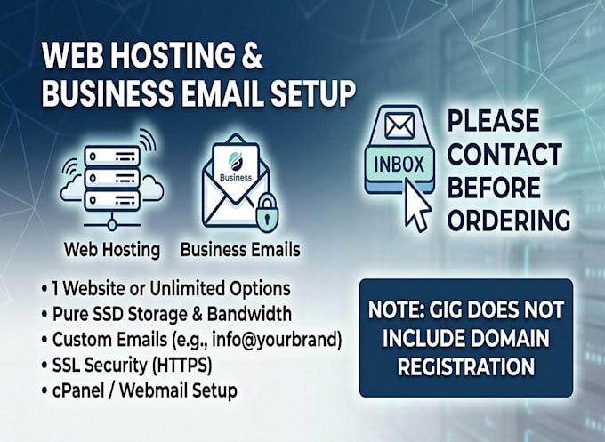 setup web hosting and professional business email