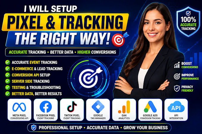 setup meta pixel facebook pixel tiktok pixel API GTM ga4 google ads tracking