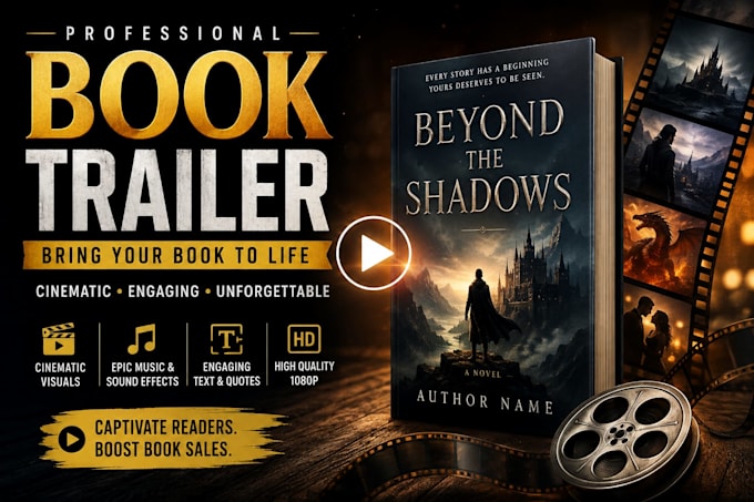 create a cinematic book trailer video for your book
