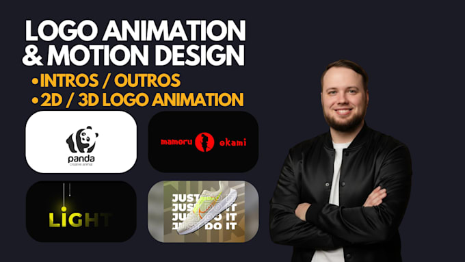 create professional 2d 3d logo animation and motion design