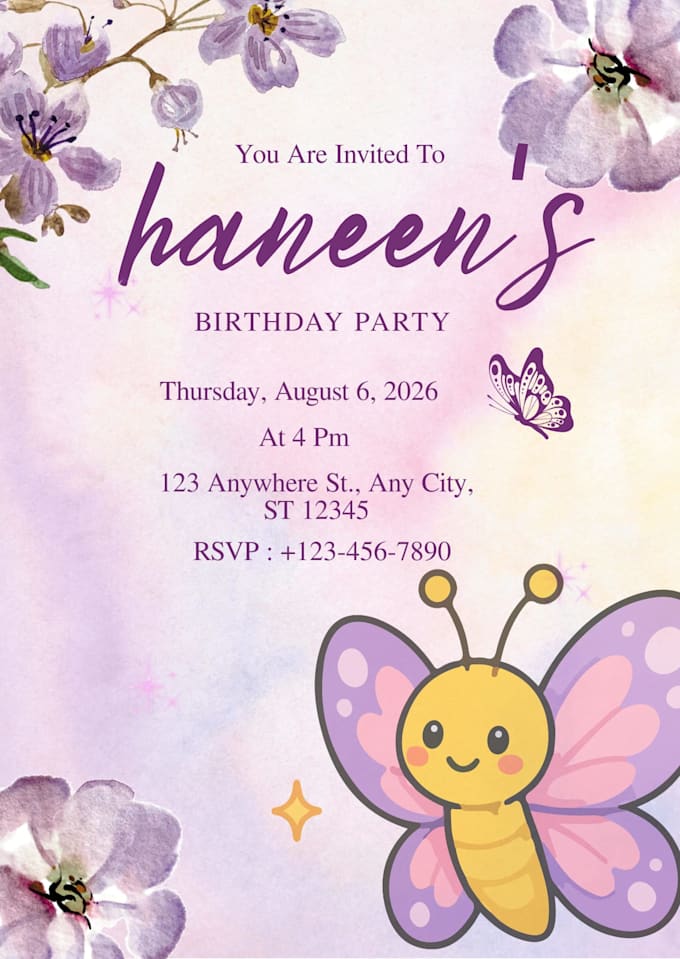 design a beautiful canva invitation for your special event