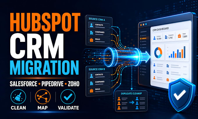 migrate salesforce pipedrive or zoho data to hubspot CRM