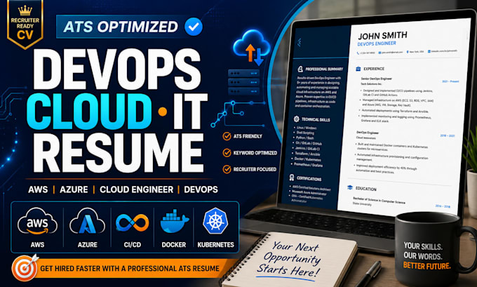 write resume ats optimized devops cloud engineer resume AWS azure CV IT resume