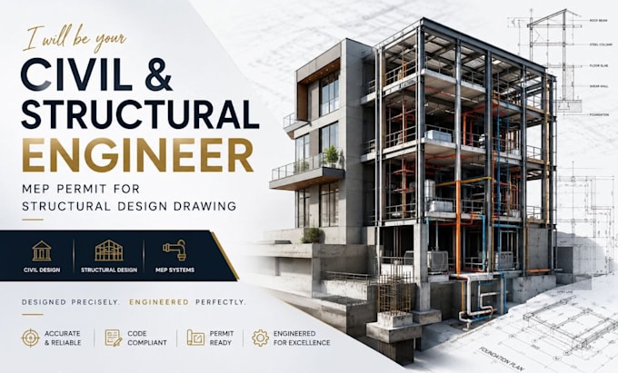 architectural structural permit drawing and mep engineering