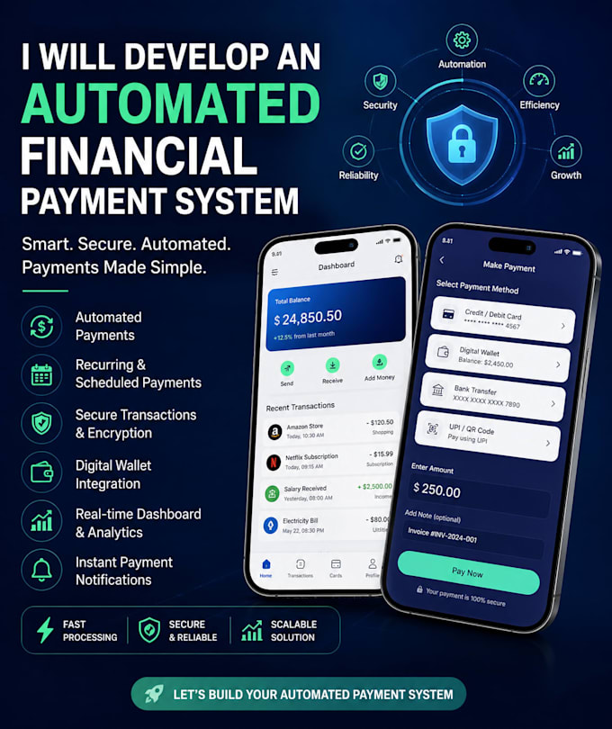 develop an automated financial payment system