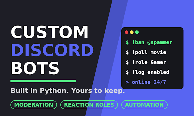 build a custom discord bot in python