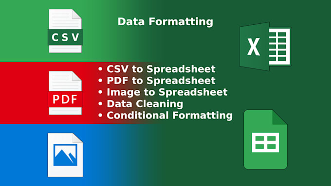format your data into an excel spreadsheet