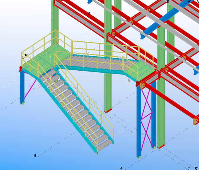 design your home office steel stair
