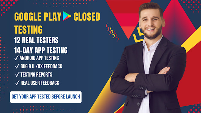 provide 12 testers for google play closed testing