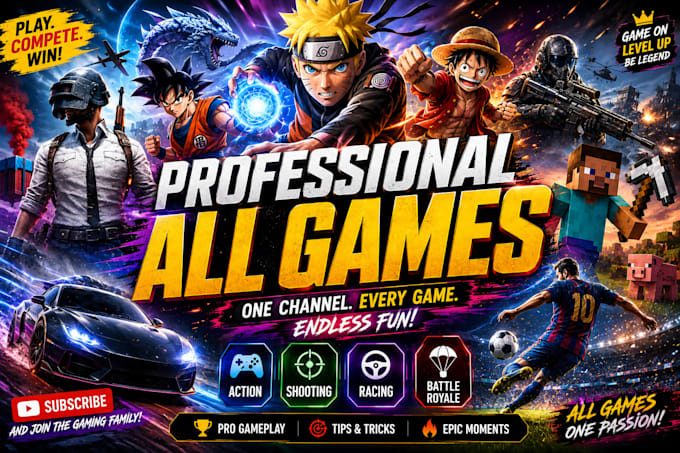 professional gaming thumbnails etc fortnite or cod and other famous games gta 5