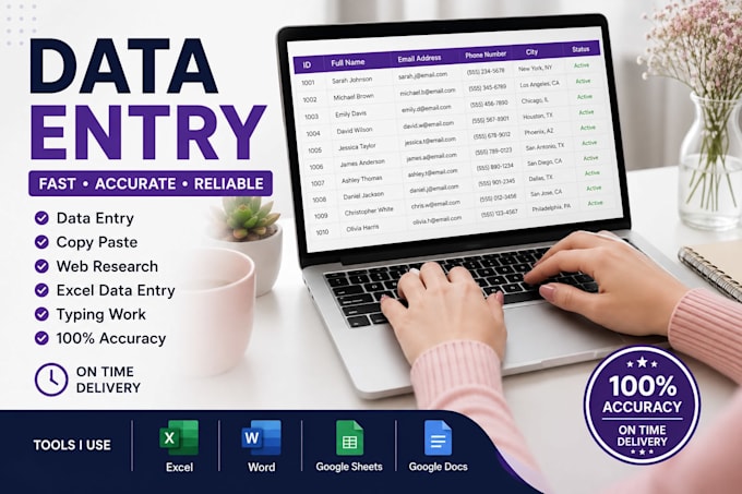 do accurate date entry, copy paste, and excel data entry