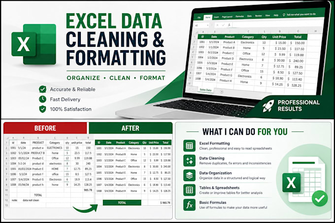 clean and format your excel spreadsheets