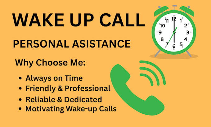 personal wake up call accountability assistance