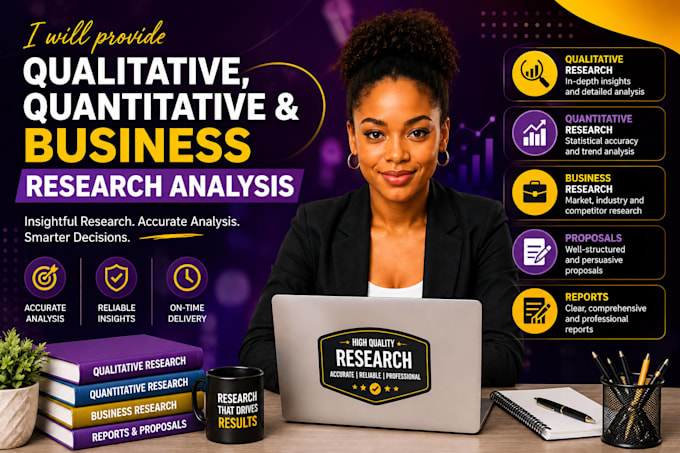 provide qualitative, quantitative, and business research analysis