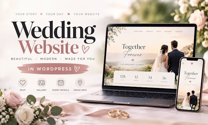 design a stunning wedding and celebrant website in wordpress