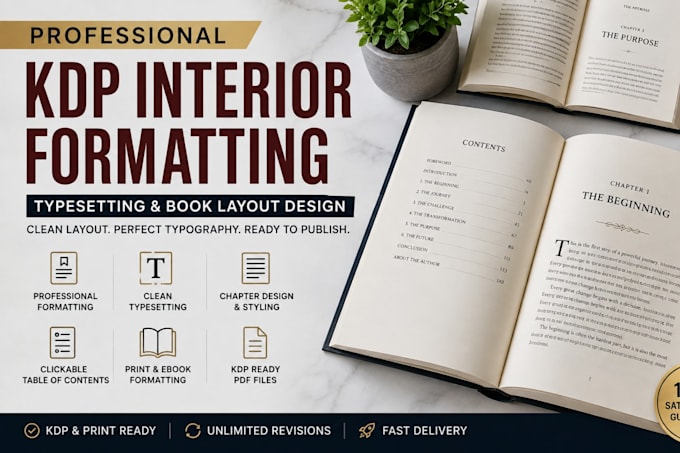 do professional kdp interior typesetting and book layout design