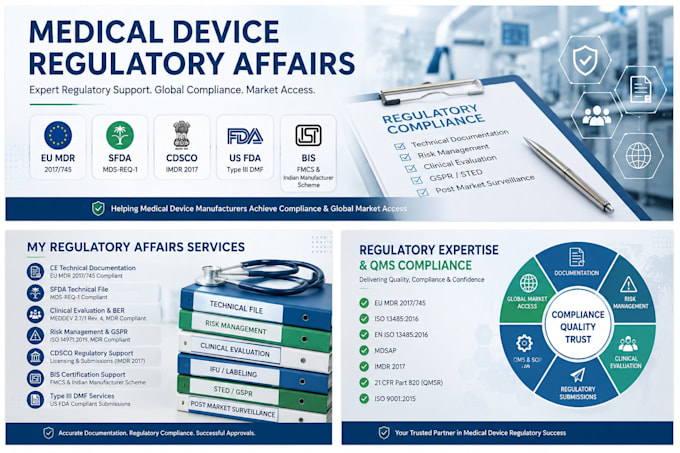 provide medical device regulatory affairs and technical documentation