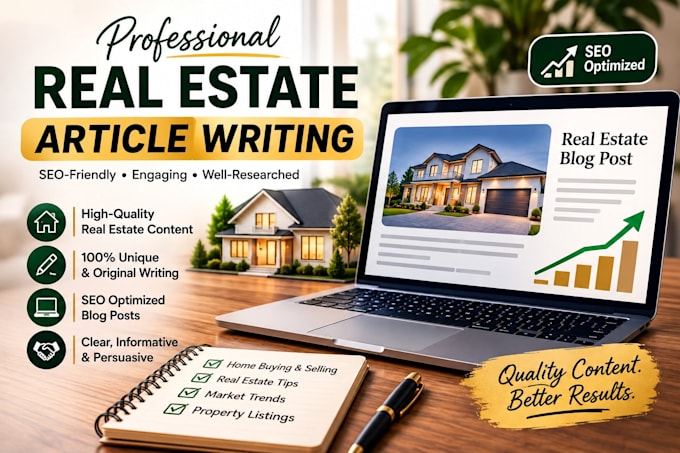 write SEO real estate articles and blog posts
