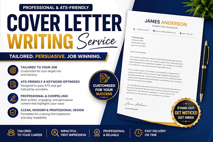 write a professional cover letter tailored to your job
