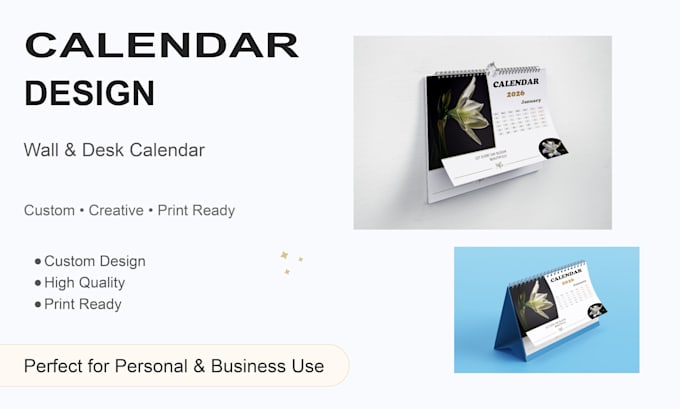 create custom modern calendar designs for print and digital use