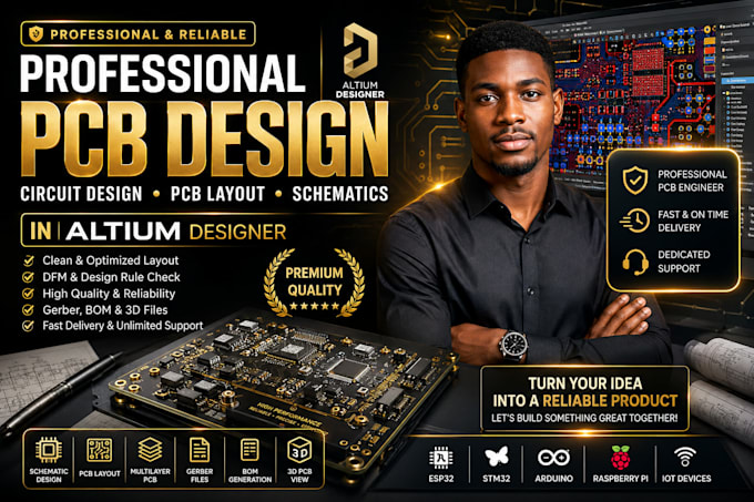 do professional pcb board design circuit design pcb layout and schematics altium