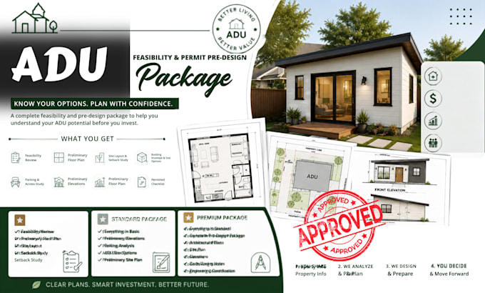 create an adu feasibility and permit predesign package for your property