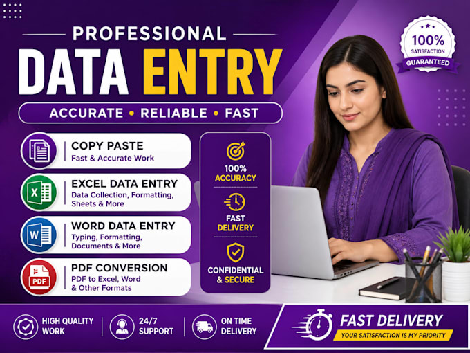 accurate data entry and typing