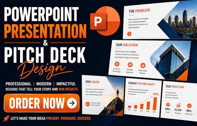 create a professional powerpoint pitch deck