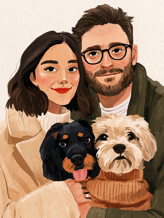 do couple portrait illustration