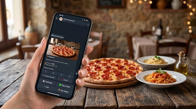 build a telegram bot for food ordering and delivery