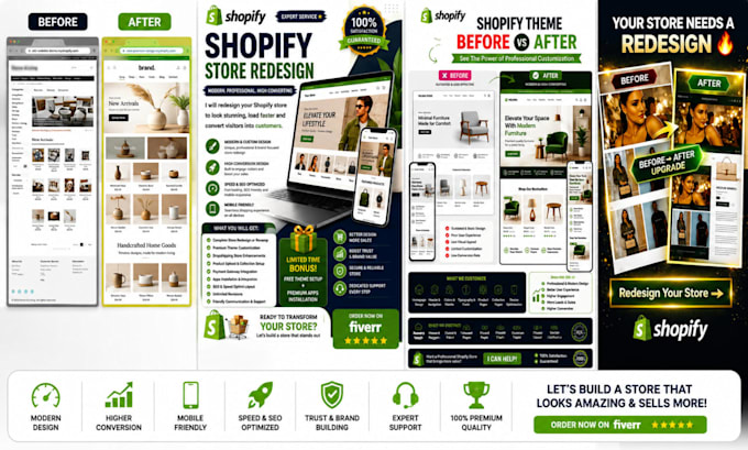 create modern shopify dropshipping store