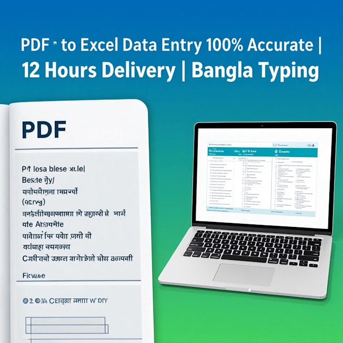 professional bangla typing, pdf to word, excel data entry