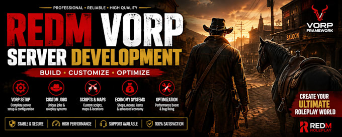 build and customize your redm vorp roleplay server