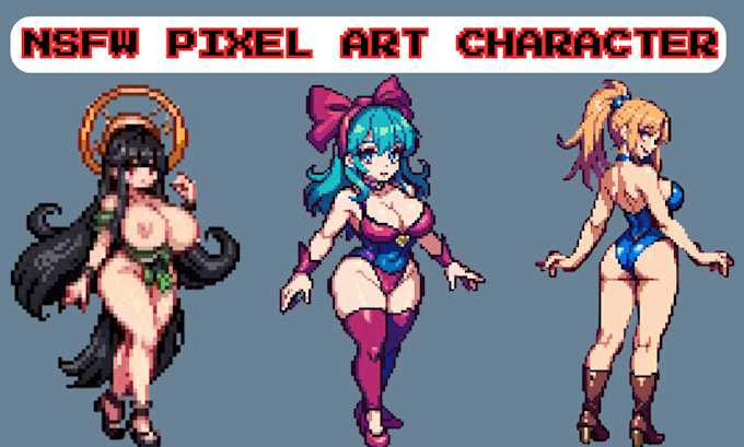 create nsfw pixel art character pokemon sprite sheet pixel art animation 2d game