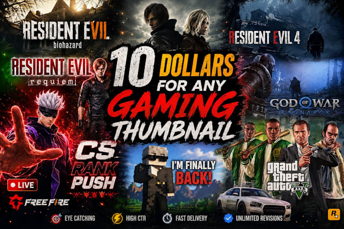 create an eye catching gaming thumbnail