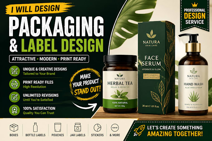 design professional product packaging and label designs