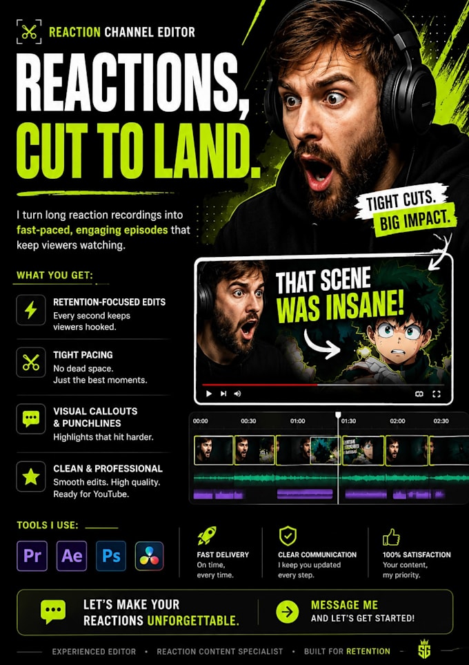 edit video reactions for your youtube channel