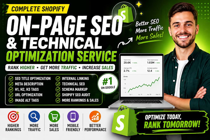 do complete shopify onpage SEO technical optimization service of a website