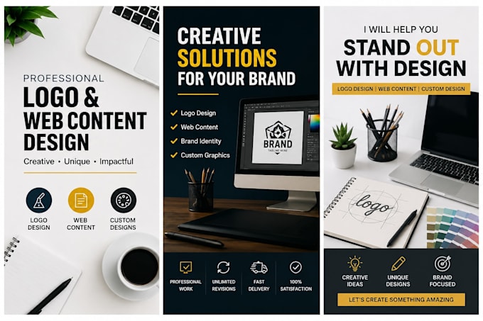 design a professional logo and write web contents