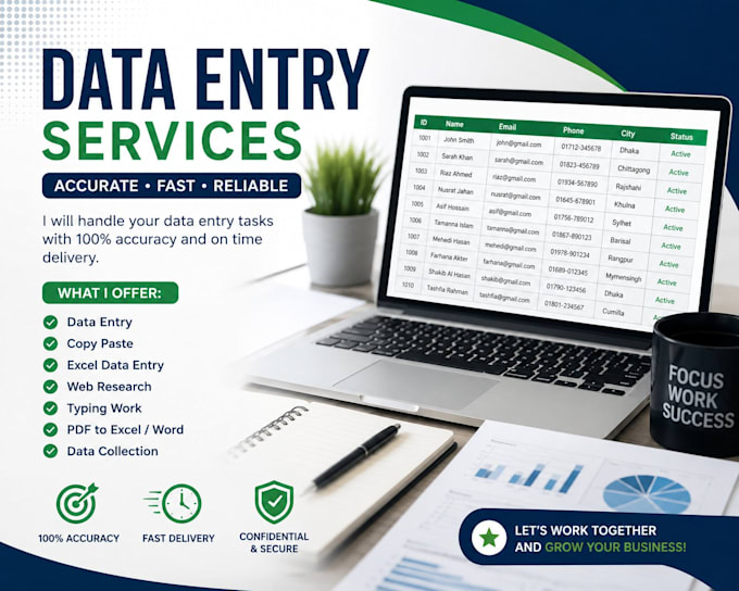 do professional data entry and copy paste
