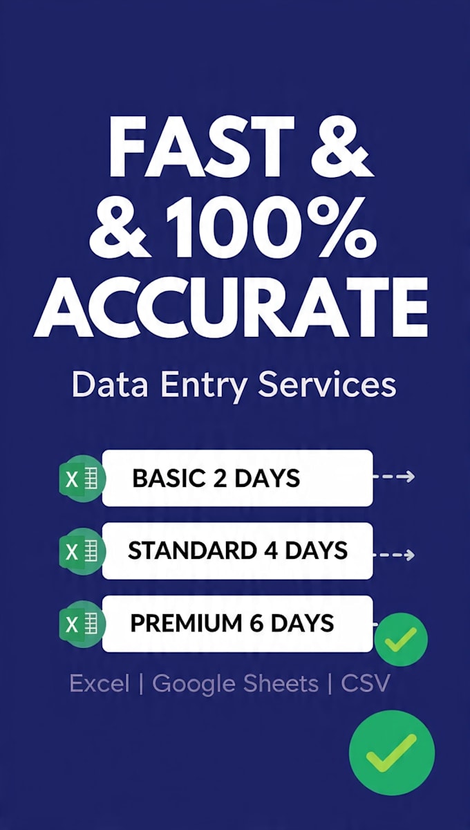 provide fast accurate and error free data entry services