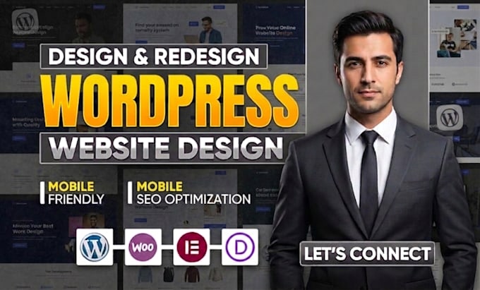design, redesign wordpress website development using elementor or divi