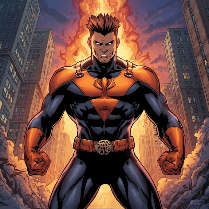 superhero character for comics