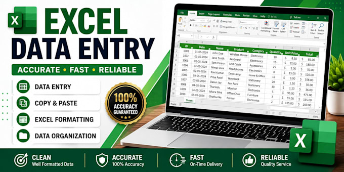 do accurate excel data entry and spreadsheet data entry