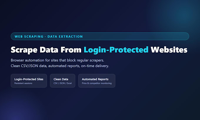 scrape data from login protected websites with browser automation