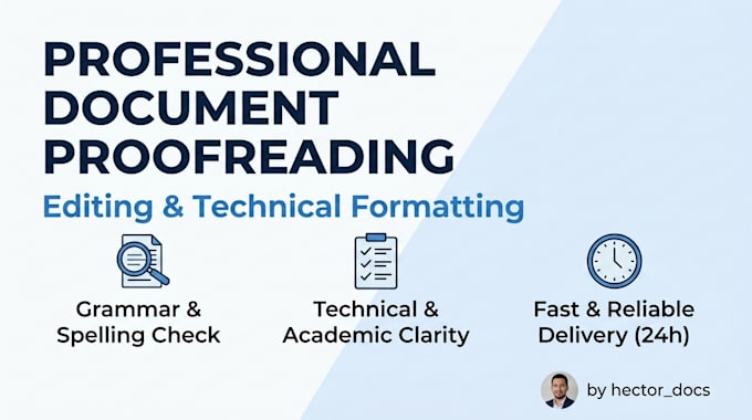 format, proofread and edit technical or academic documents